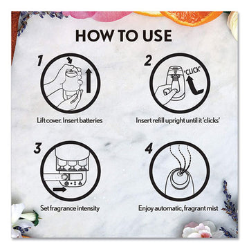 Air Wick® Essential Mist Starter Kit, Lavender And Almond Blossom, 0.67 Oz Bottle, 4-carton freeshipping - TVN Wholesale